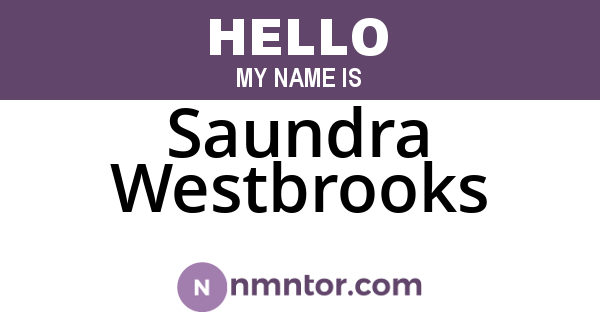 Saundra Westbrooks