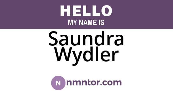 Saundra Wydler