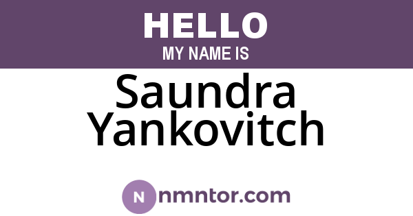Saundra Yankovitch
