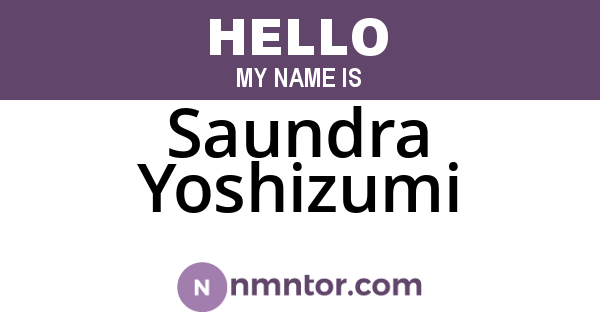 Saundra Yoshizumi