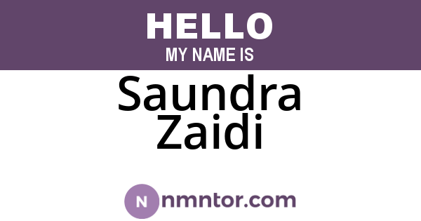 Saundra Zaidi