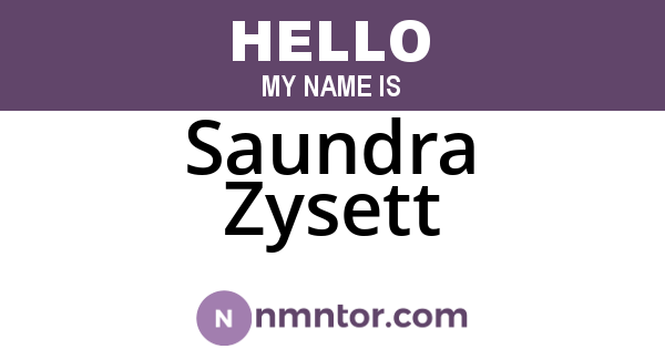 Saundra Zysett