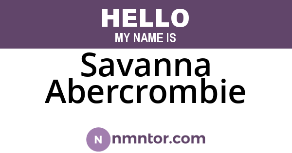 Savanna Abercrombie