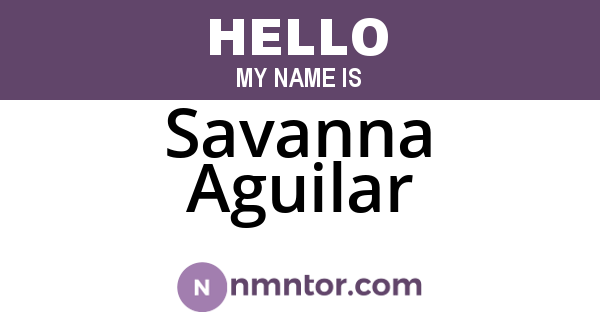 Savanna Aguilar