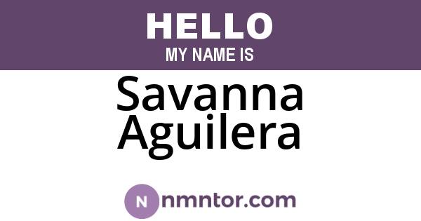 Savanna Aguilera