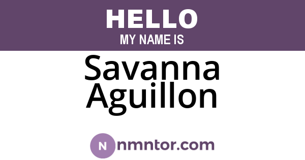 Savanna Aguillon