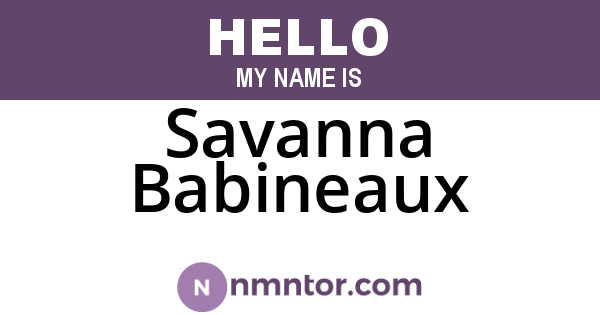 Savanna Babineaux