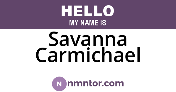 Savanna Carmichael