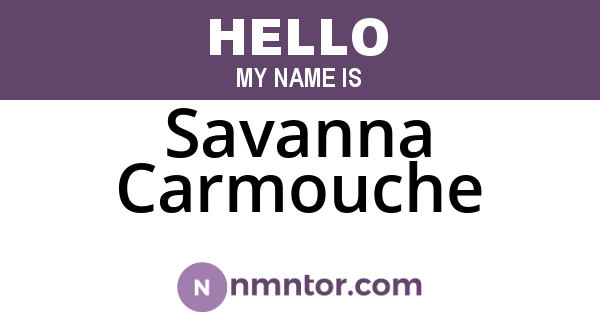 Savanna Carmouche