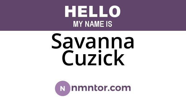 Savanna Cuzick