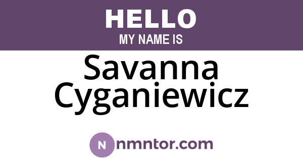 Savanna Cyganiewicz