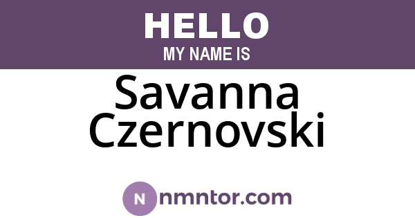 Savanna Czernovski