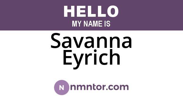 Savanna Eyrich
