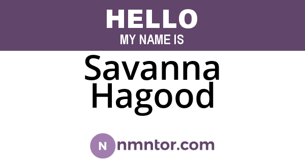 Savanna Hagood