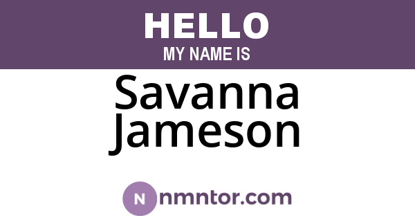 Savanna Jameson