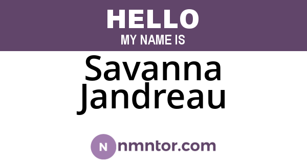 Savanna Jandreau