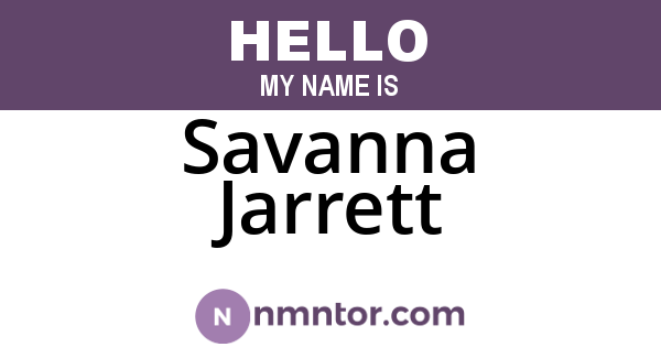Savanna Jarrett