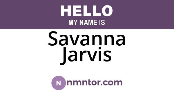 Savanna Jarvis