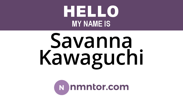 Savanna Kawaguchi
