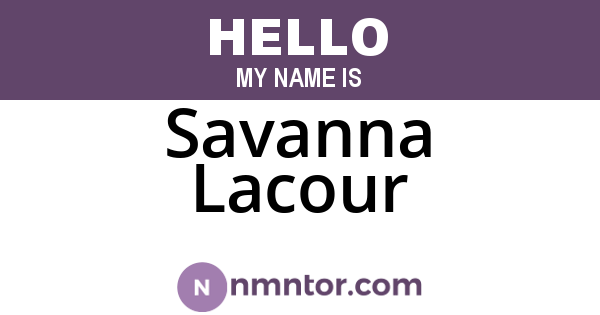 Savanna Lacour