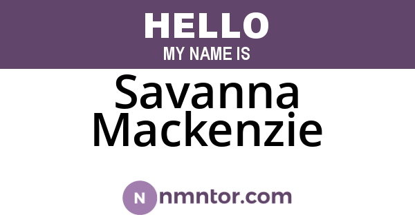 Savanna Mackenzie