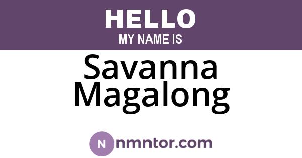 Savanna Magalong