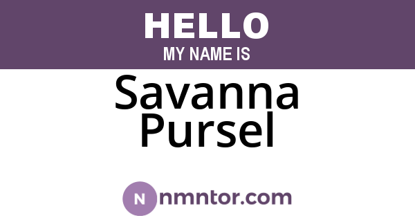Savanna Pursel