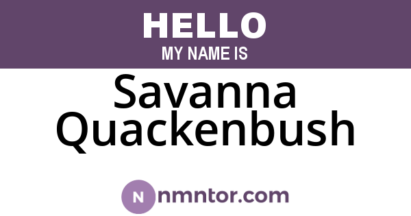 Savanna Quackenbush