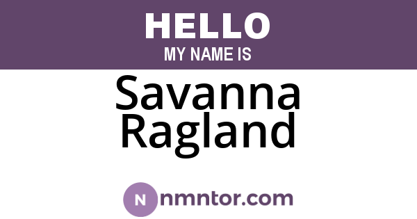Savanna Ragland
