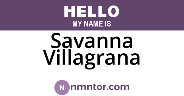 Savanna Villagrana