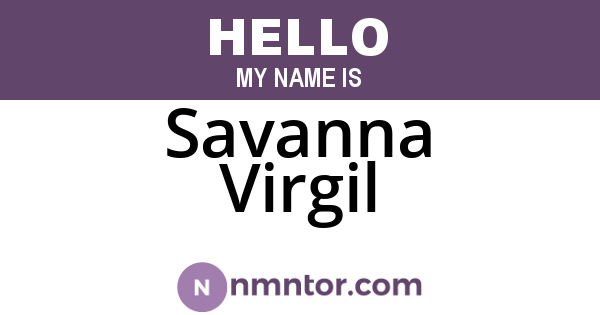 Savanna Virgil