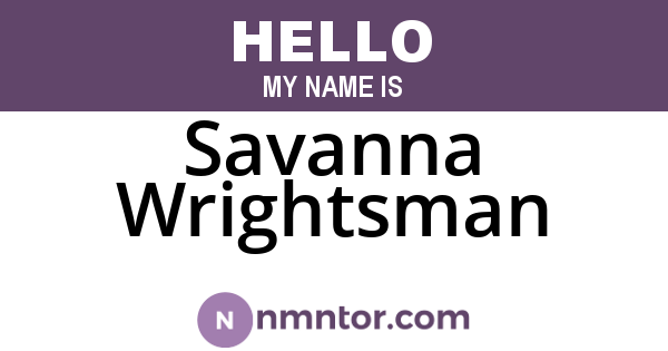 Savanna Wrightsman