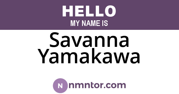 Savanna Yamakawa