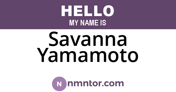 Savanna Yamamoto