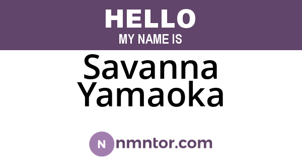 Savanna Yamaoka