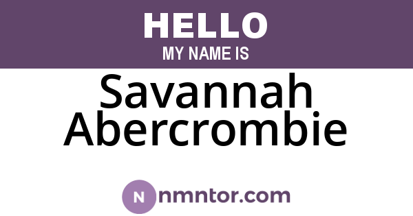Savannah Abercrombie