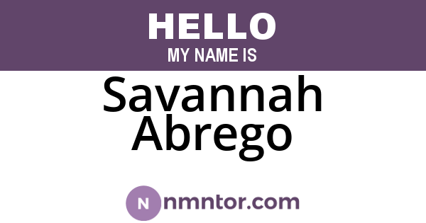 Savannah Abrego