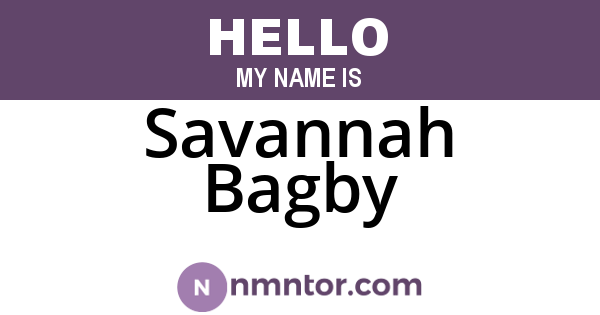Savannah Bagby