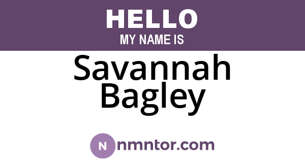 Savannah Bagley