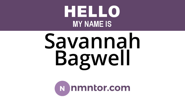Savannah Bagwell