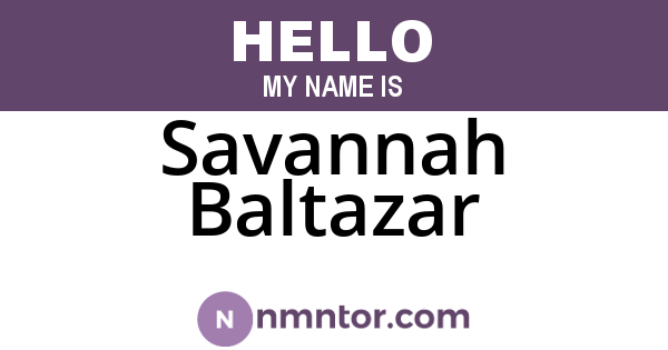 Savannah Baltazar