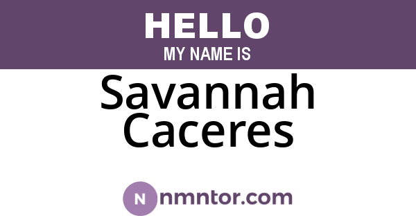 Savannah Caceres