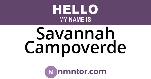 Savannah Campoverde