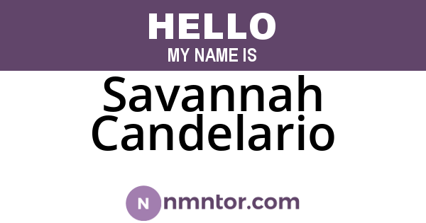 Savannah Candelario