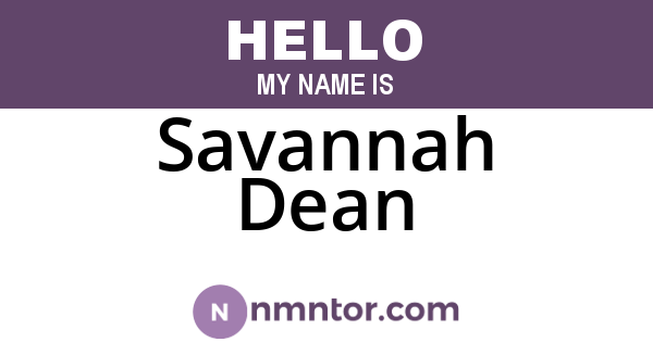 Savannah Dean