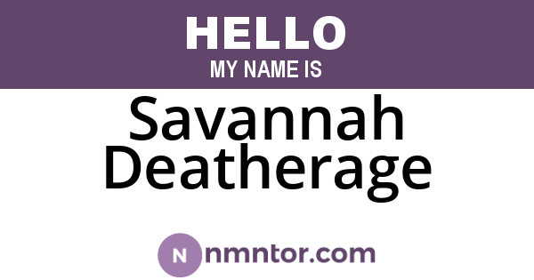 Savannah Deatherage