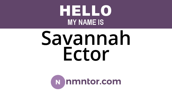 Savannah Ector