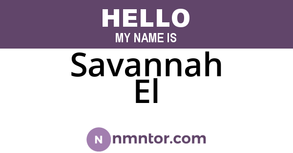 Savannah El