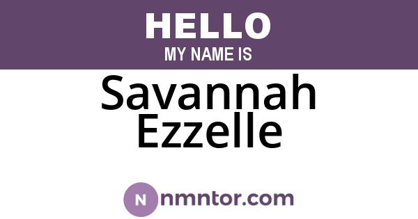 Savannah Ezzelle