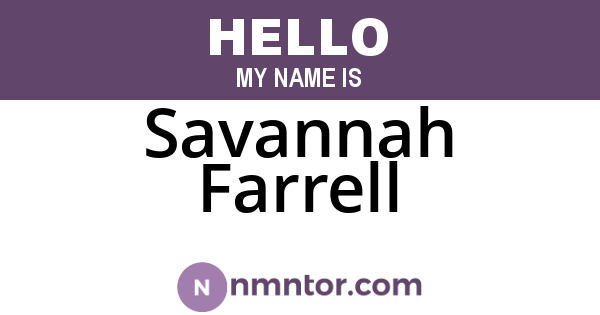 Savannah Farrell